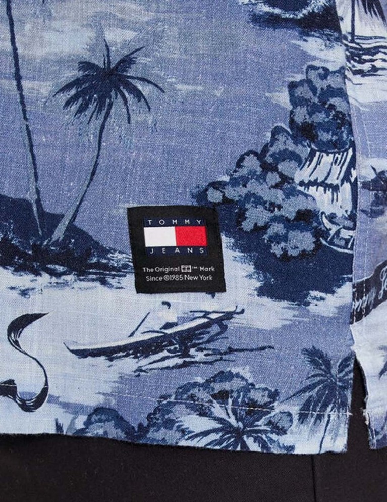 Camisa TOMMY JEANS camicie da campeggio hawaiian multi